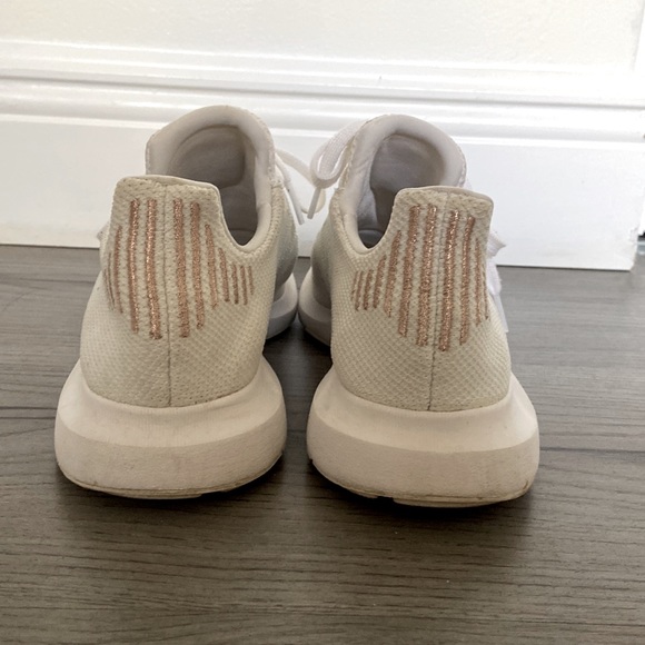 Adidas white, cream, and gold sneakers. Size 8 - Picture 3 of 11